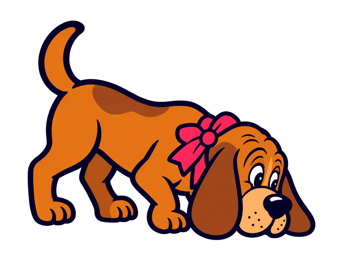 The hound sniffing out a gift
